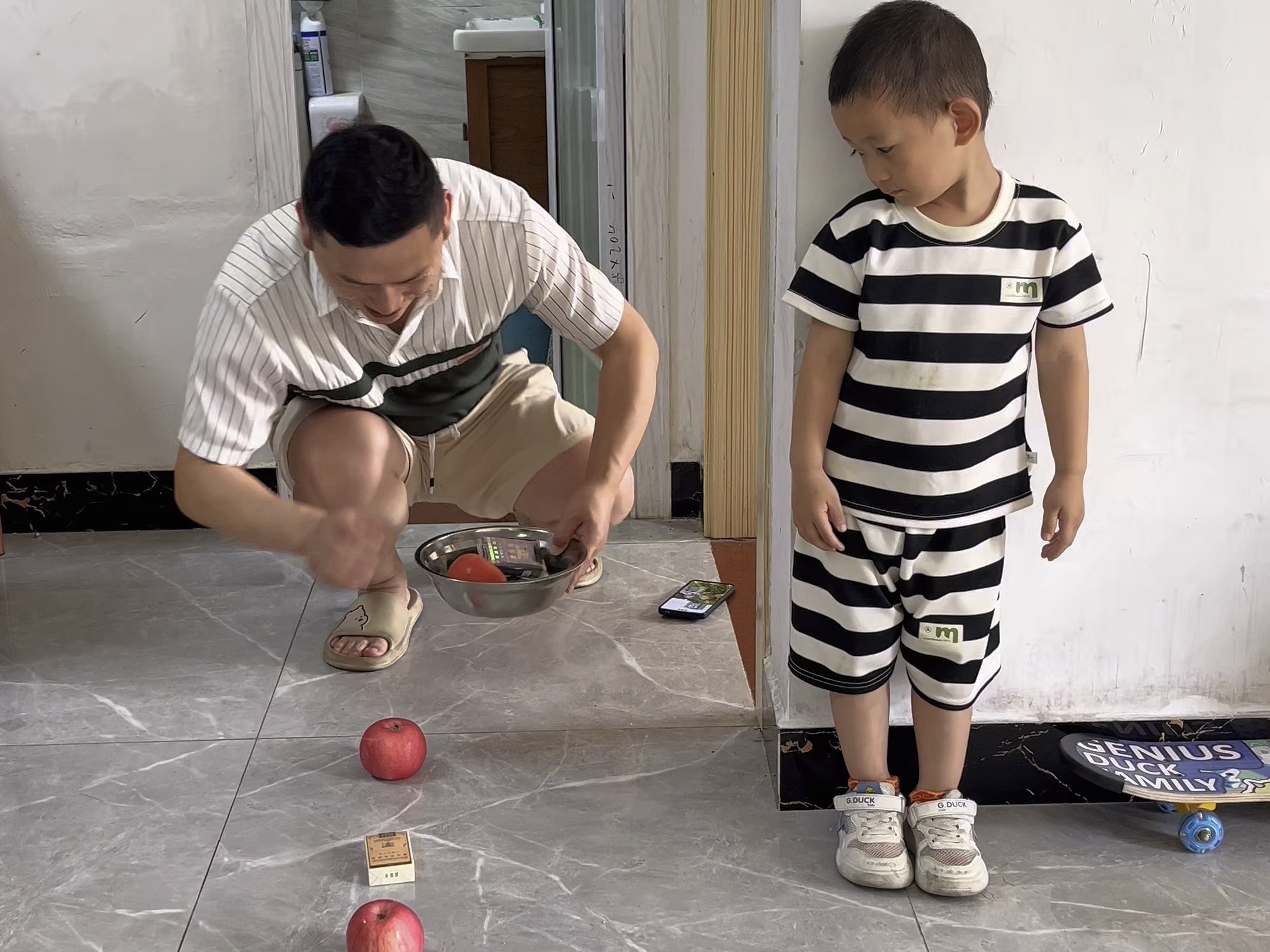 爸爸又懵圈了吧哈哈哈#萌...