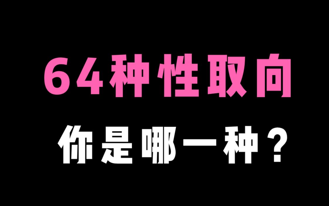 【互动视频】64种性取向...